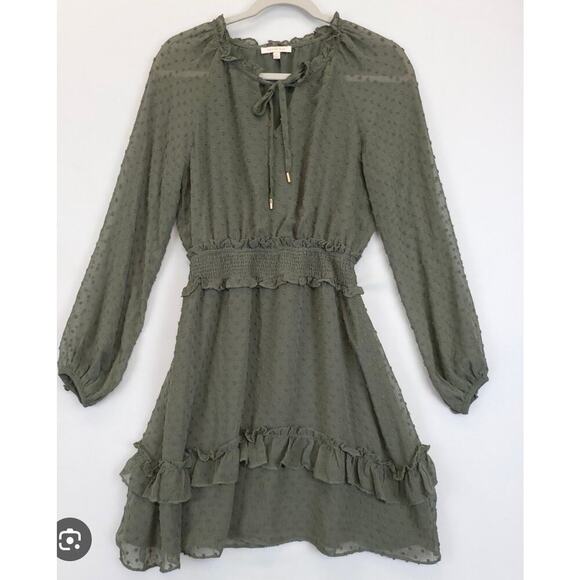 Skies Are Blue Stitch Fix swiss dot ruffle dress Size Medium cottagecore whimsy - Picture 8 of 8